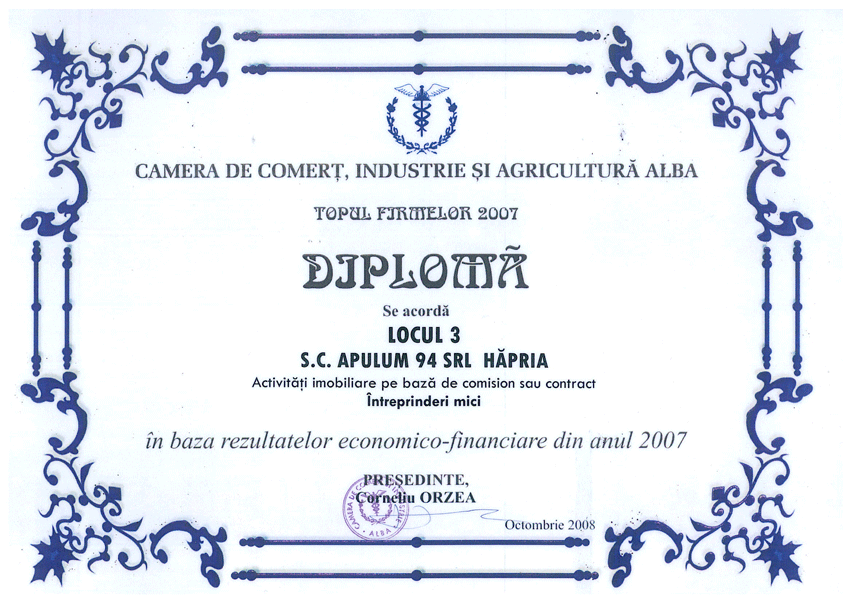 Anul 2007 – Diploma
